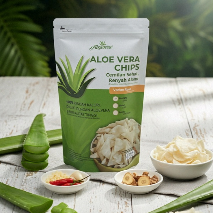 Jual Alzavera - Aloe Vera Chips Kripik Lidah Buaya | Shopee Indonesia