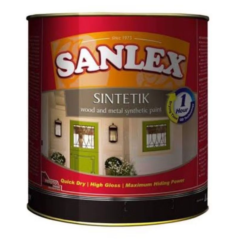 Jual SANLEX SINTETIK CAT KAYU DAN BESI 1 KG WARNA HITAM DOFF | Shopee ...