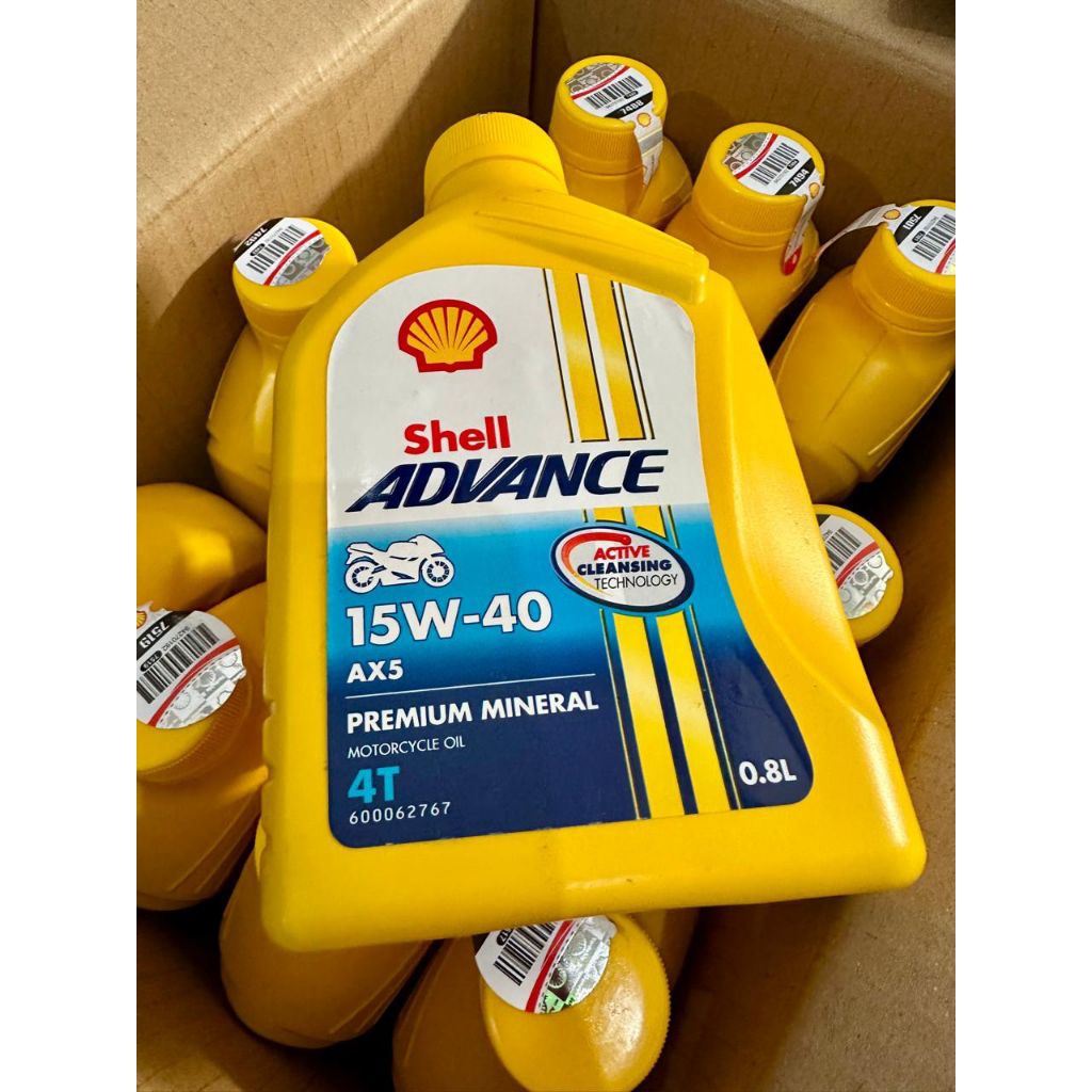 Jual Oli Motor Shell advance AX5 15W-40 isi 800 ml | Shopee Indonesia