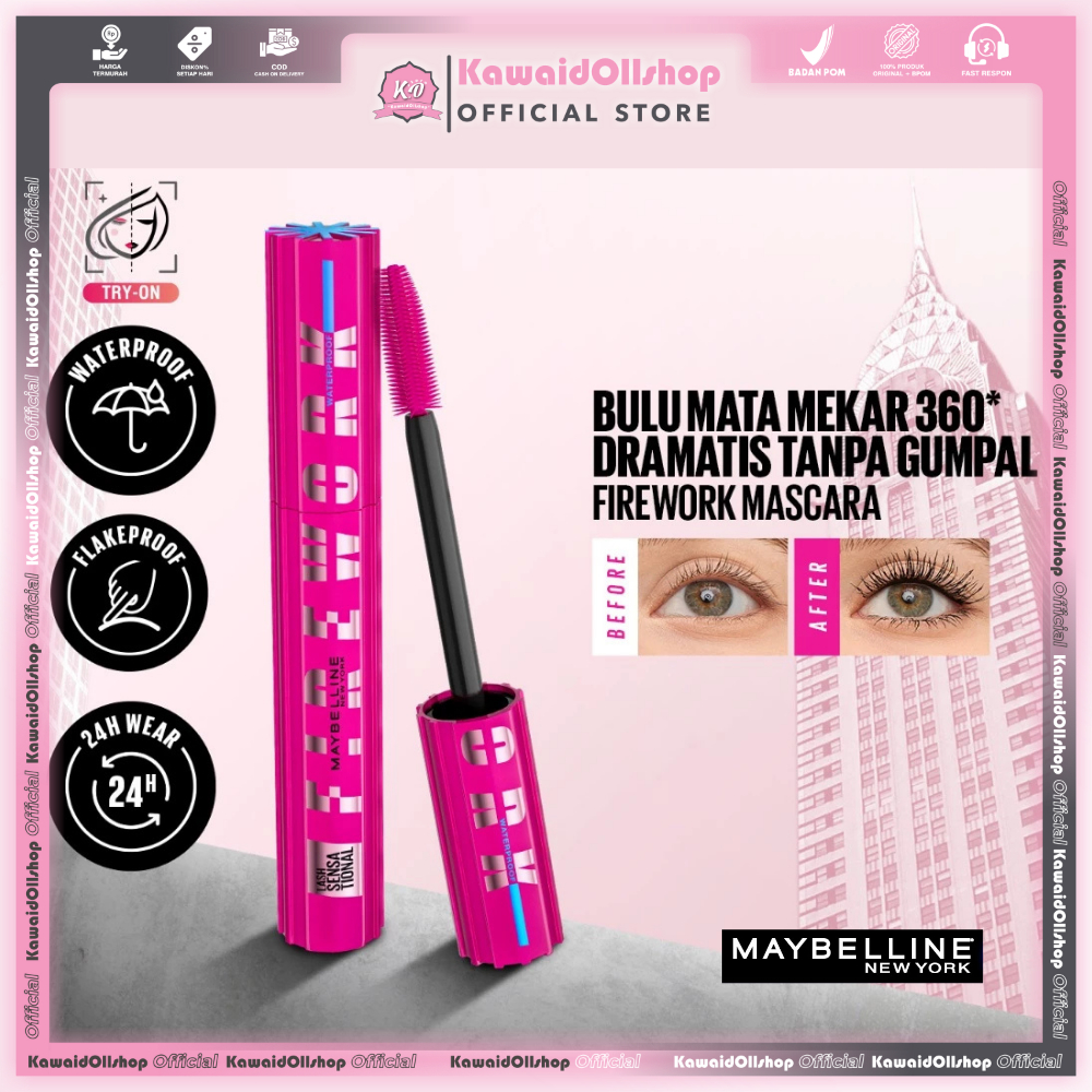 Jual MAYBELLINE Firework Waterproof Mascara 6ml | Shopee Indonesia