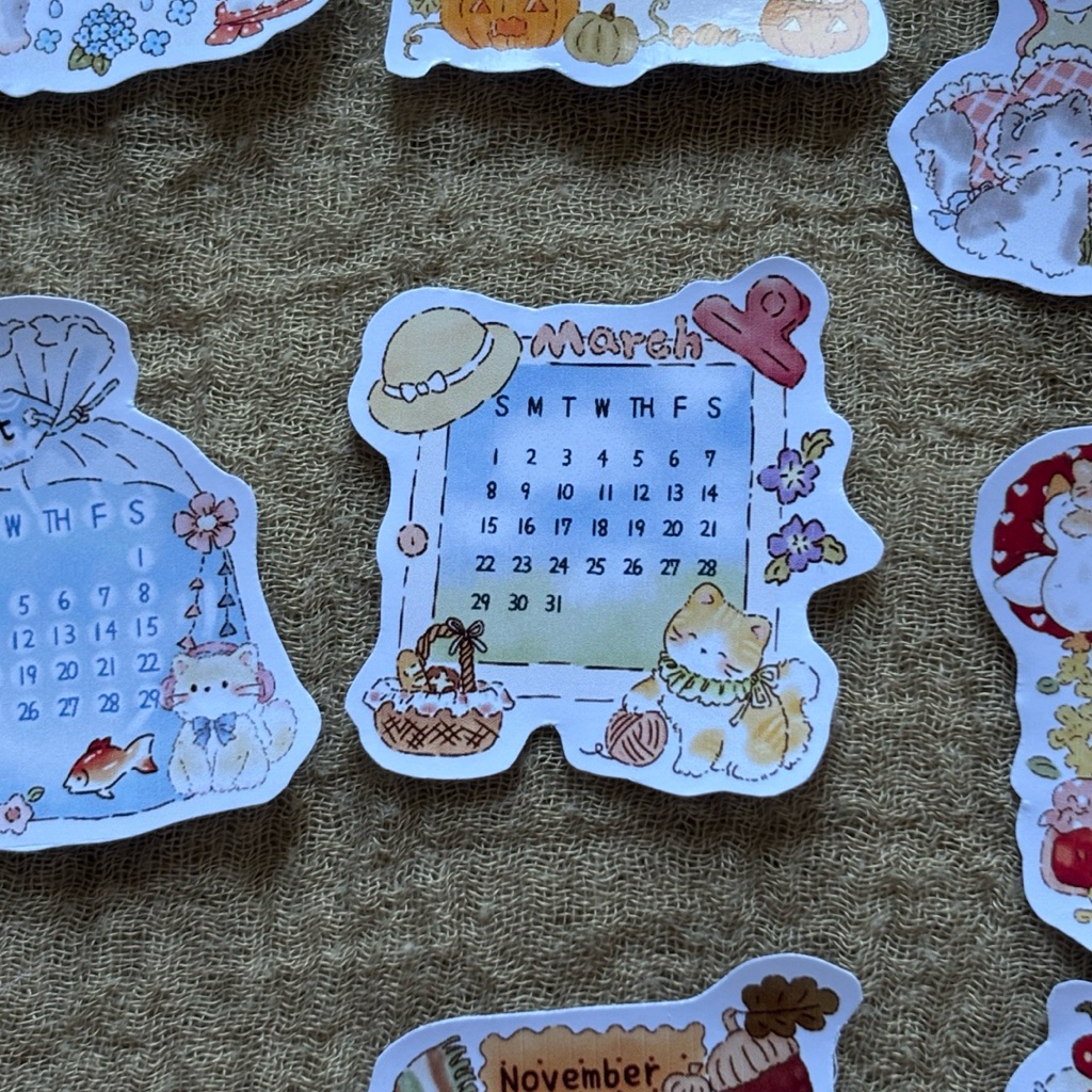 Jual khalishop-2026 calendar sticker pack, 2026 kalender aesthetic ...