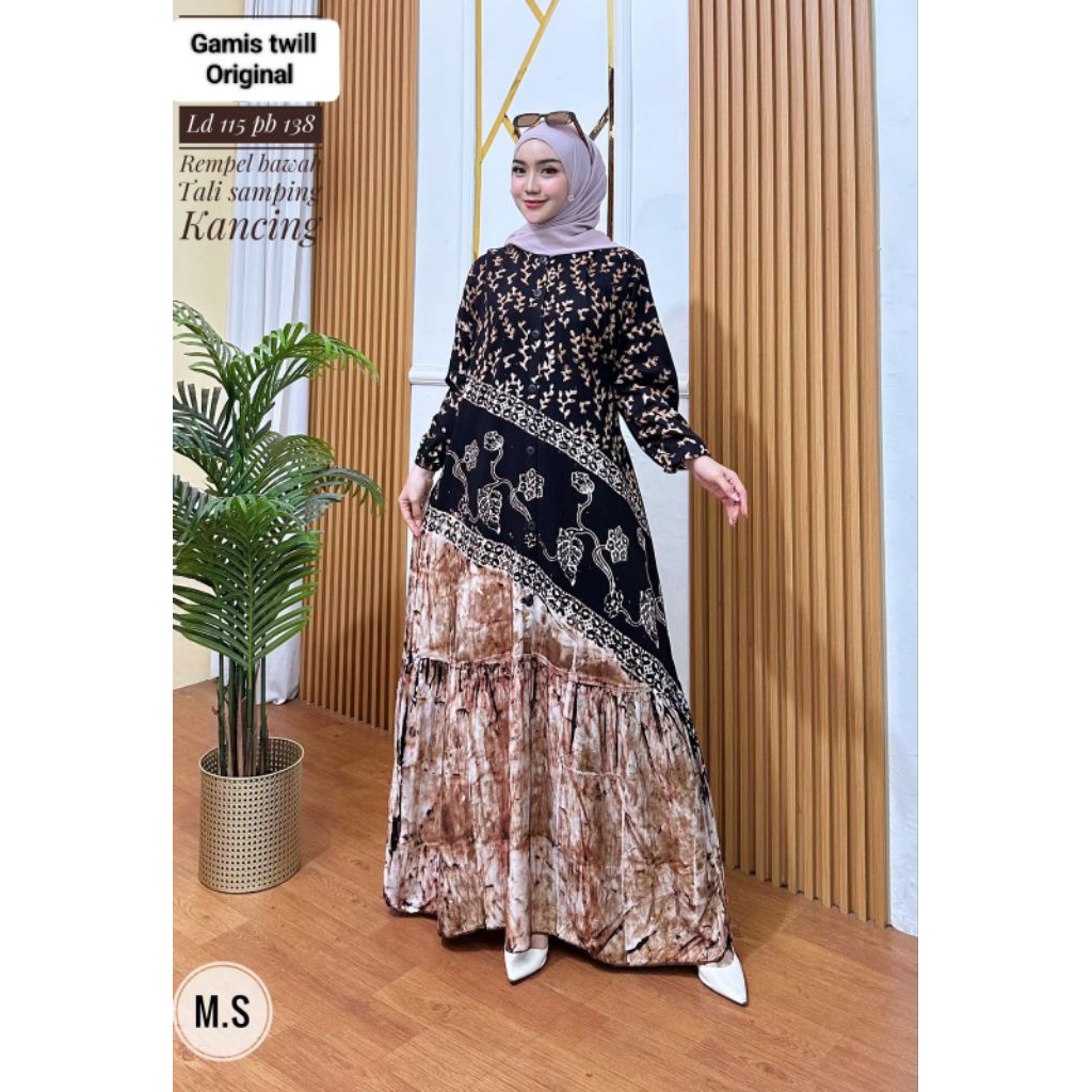Gamis Twill Ori Gamis Twill Cap Shopee 12