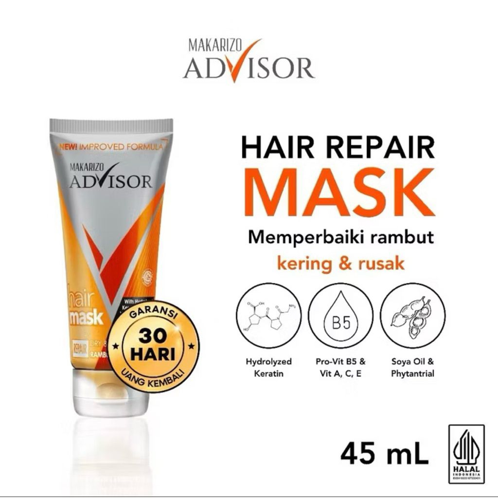 Jual Advisor Hair Repair Mask / Masker Rambut Makarizo 45ml | Shopee ...