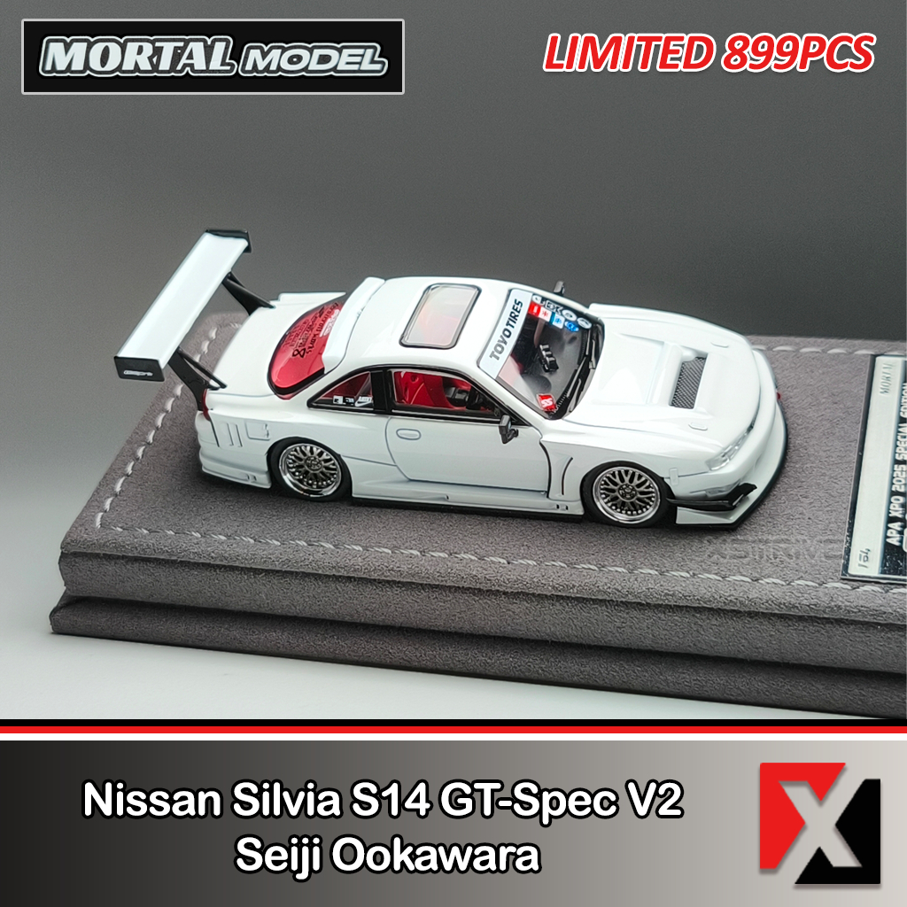 Jual MORTAL MODEL 1:64 Nissan Silvia S14 GT-SPEC V2 Seiji Ookawara