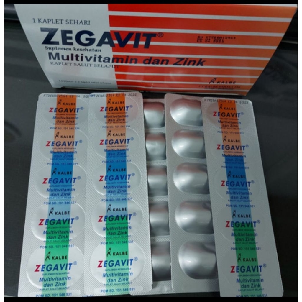 Jual ZEGAVIT VITAMIN @5KAPLET STRIP | Shopee Indonesia
