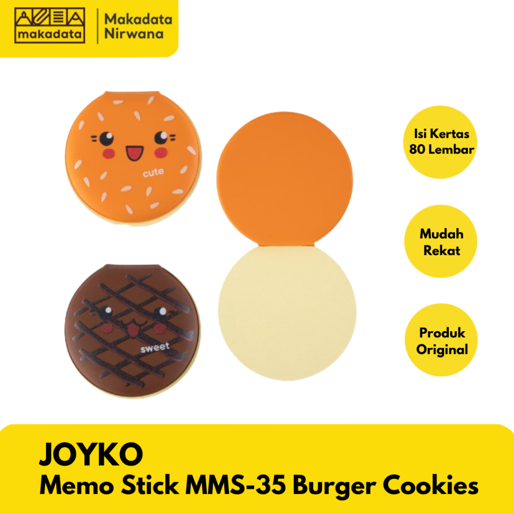 Jual JOYKO MEMO STICKY NOTES MMS-35 BURGER COOKIES (1 PCS) | Shopee ...