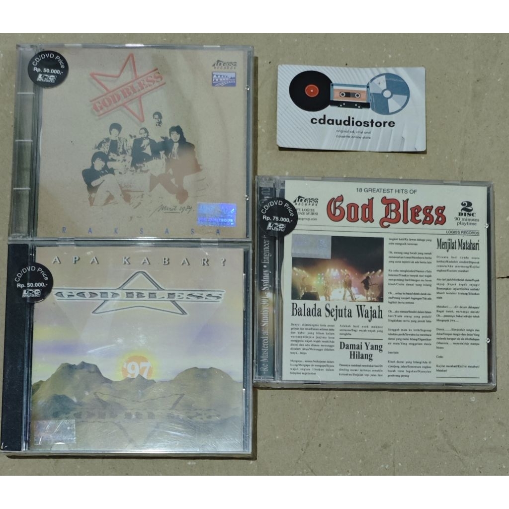 Jual CD GOD BLESS - RAKSASA / APA KABAR / 18 GREATEST HITS OF 2CD ...
