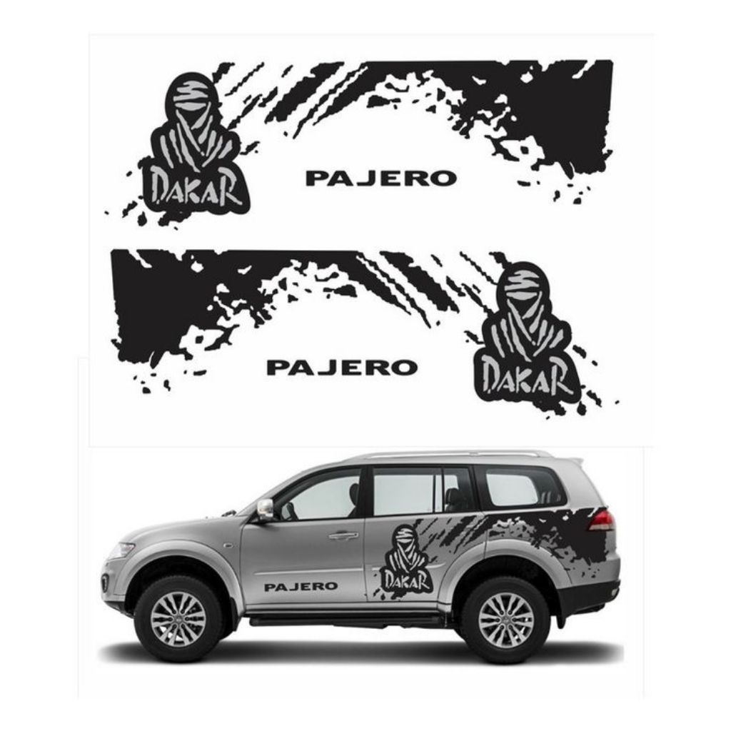 Jual Sticker mobil Pajero Dakar stiker list terlaris mobil Pajero keren ...
