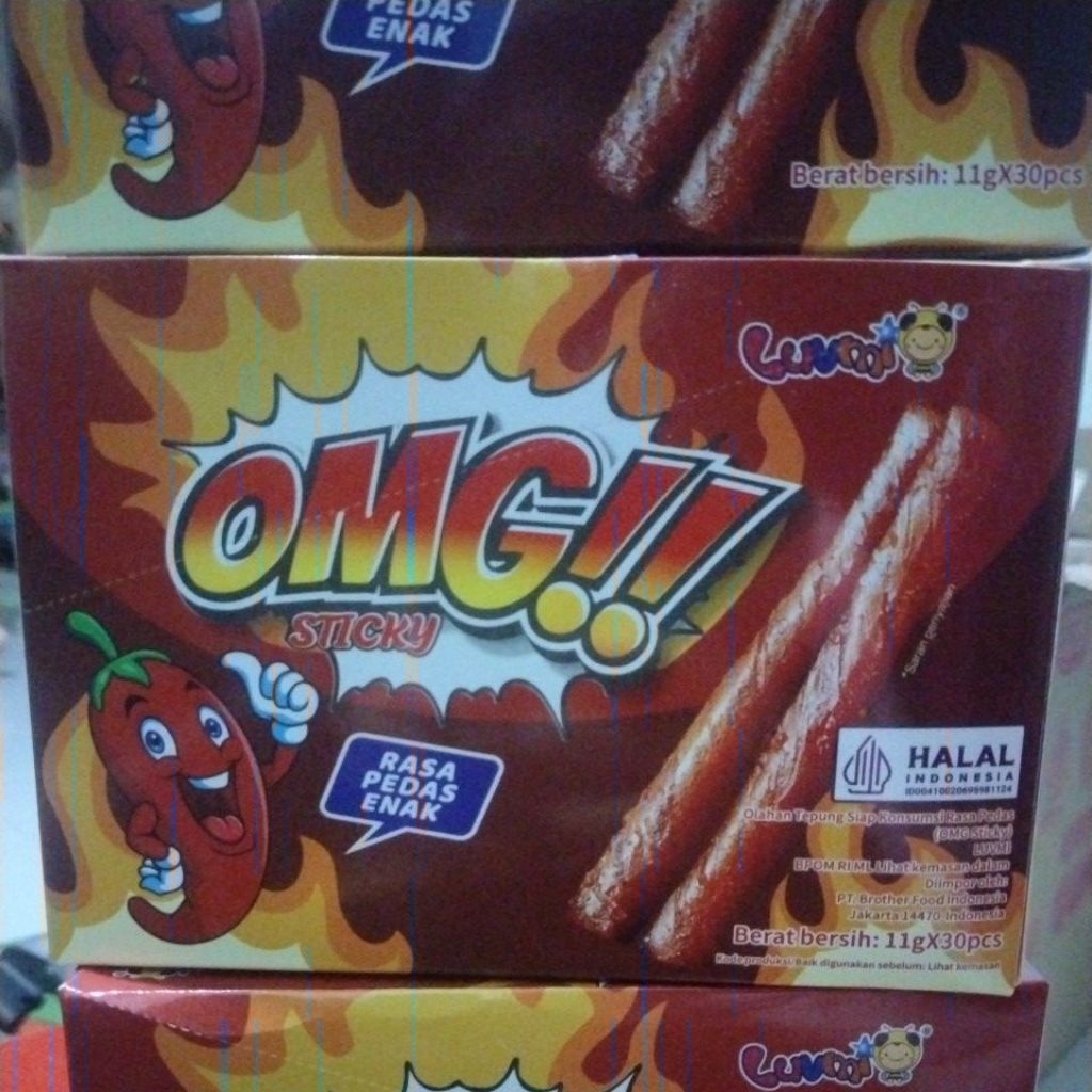 Jual luvmi OMG sticky rasa pedas enak isi 30 pcs | Shopee Indonesia