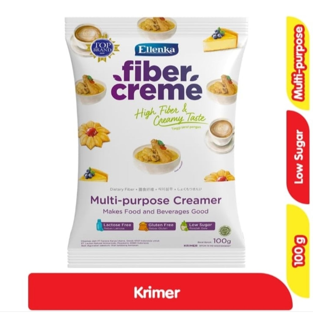 Jual ellenka fiber creme krimer low sugar 100 g | Shopee Indonesia