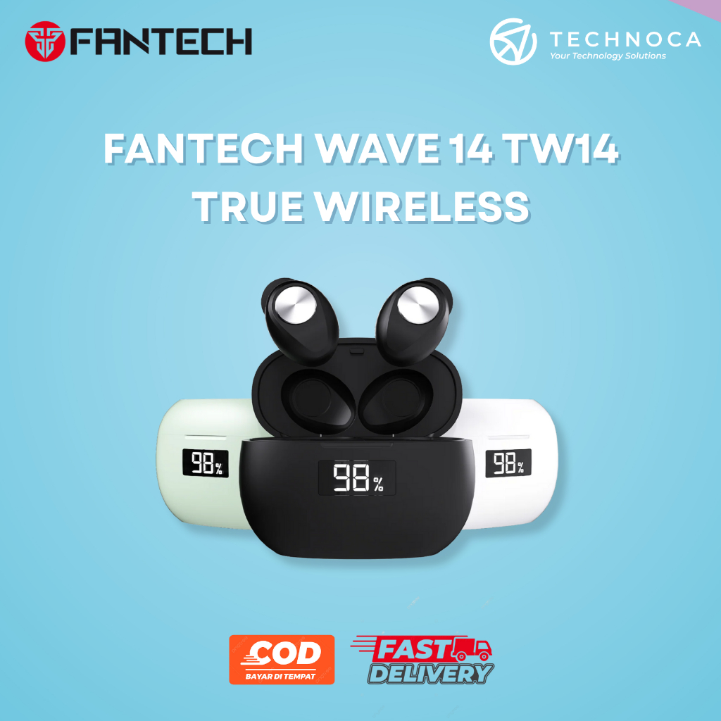Jual Fantech Wave TW14 TWS Earphone Bluetooth 5.3 | Shopee Indonesia