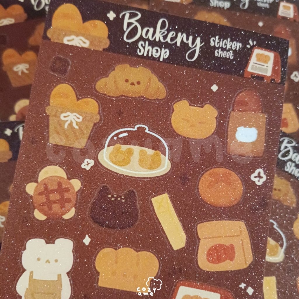 Jual Bakery Shop Sticker Sheet / Sticker Roti / Stiker Aesthetic ...
