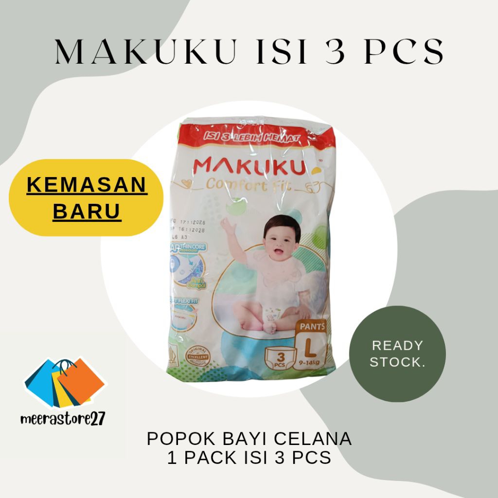 Jual PROMO min.8 pack, Makuku Renceng, Makuku Comfort Fit, 1 pack isi 3 ...