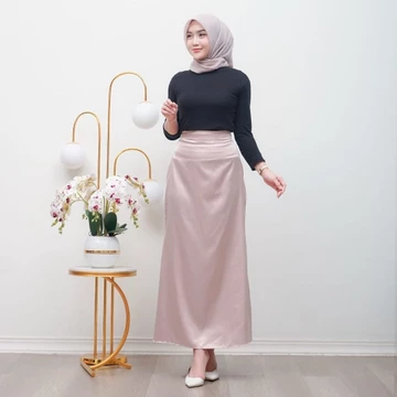 Rok Mermaid Skirt Maxi Satin Premium Jumbo Korean Style Elegan Bahan Adem