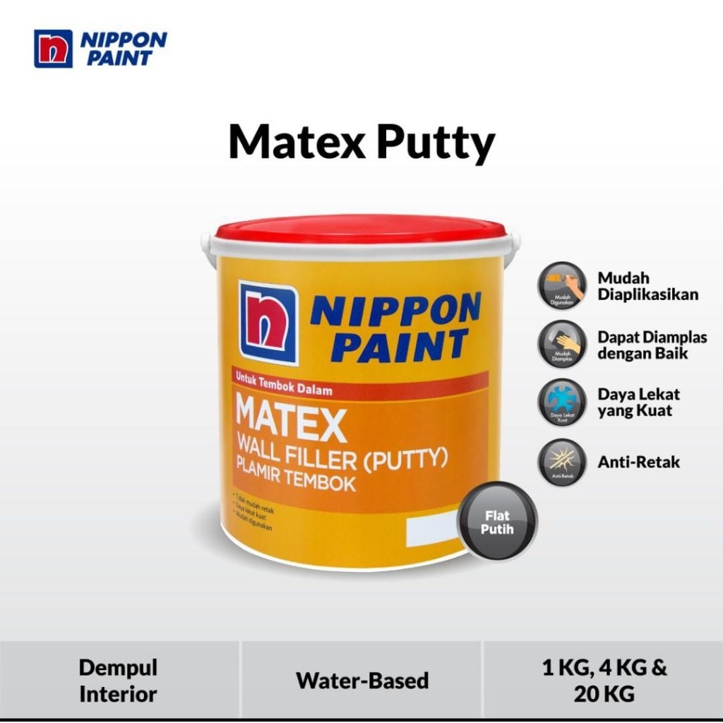 Jual NIPPON PAINT- MATEX PLAMIR TEMBOK-MATEX PUTTY NIPPON PAINT-DEMPUL ...