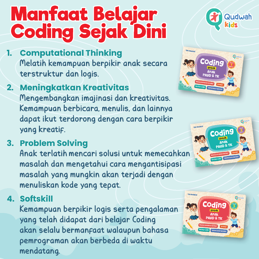 Jual Paket Coding untuk Anak Paud dan Tk || 3 Buku Coding untuk Anak ...