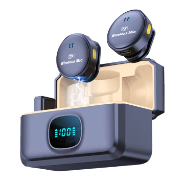 IST K31 Pro Wireless Microphone 2 In 1 IOS Type C Magnetic Clip On Mic Lavalier HP Plug Play