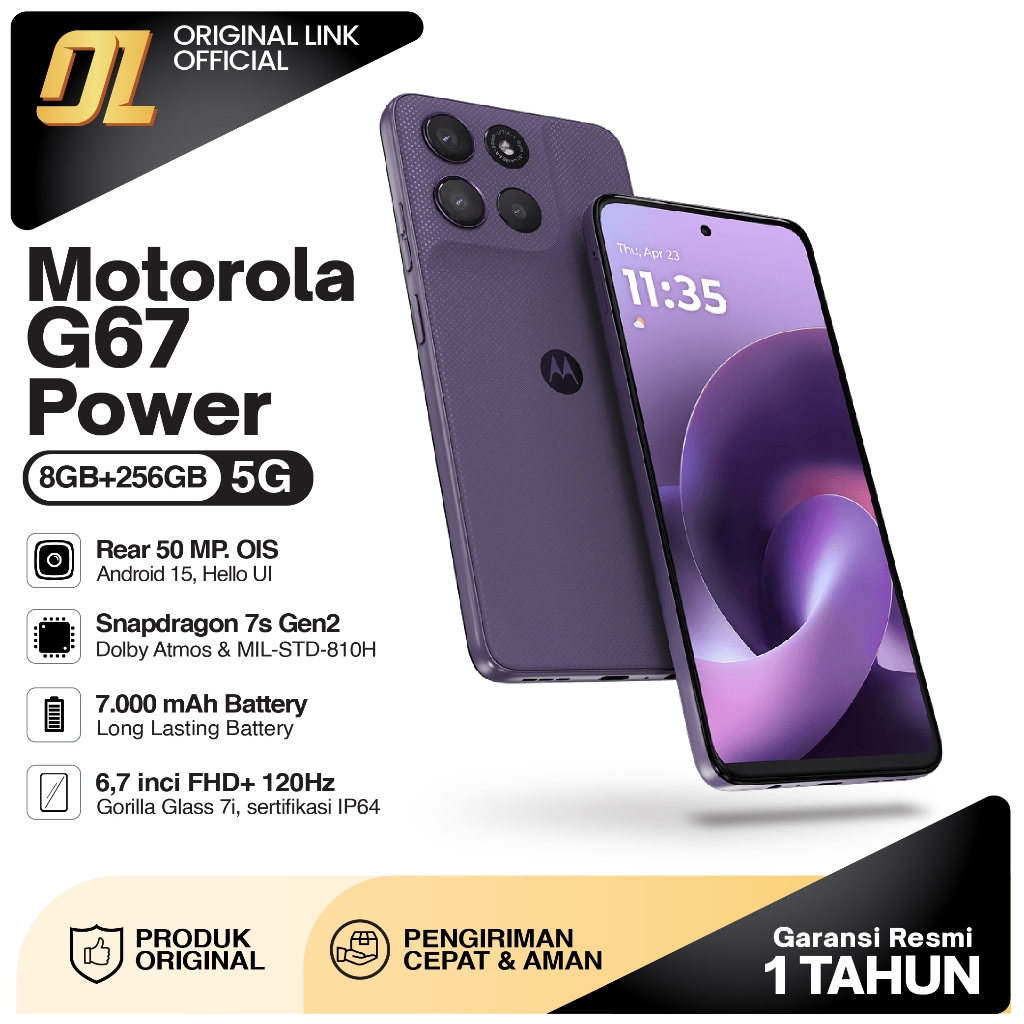 Jual Motorola G67 Power 5G 8/256 GB RAM 8GB ROM 256GB Original ...