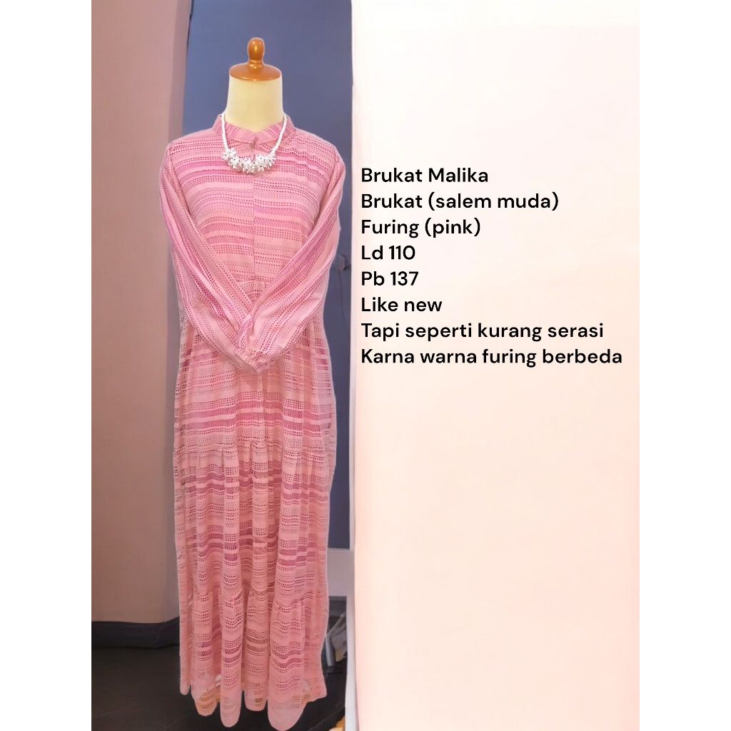 Jual PL Gamis Brukat Malika Like New | Shopee Indonesia
