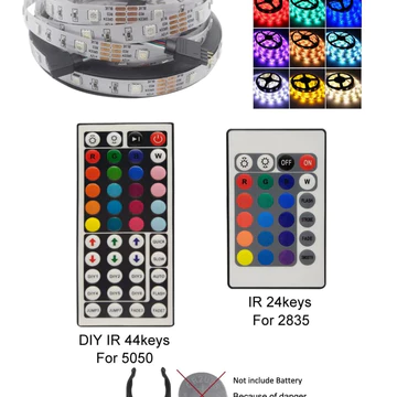 Lampu Led Strip Rgb Warna Warni 28355050 Komplit Set Adaptor Remote Waterproof