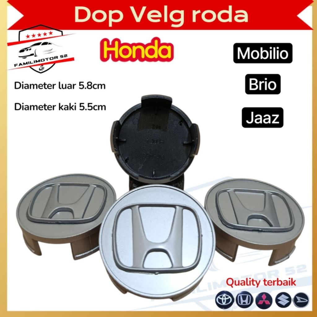 Jual Dop roda tutup as velg honda. Mobilio, Brio, Jazz. Diameter luar 5 ...