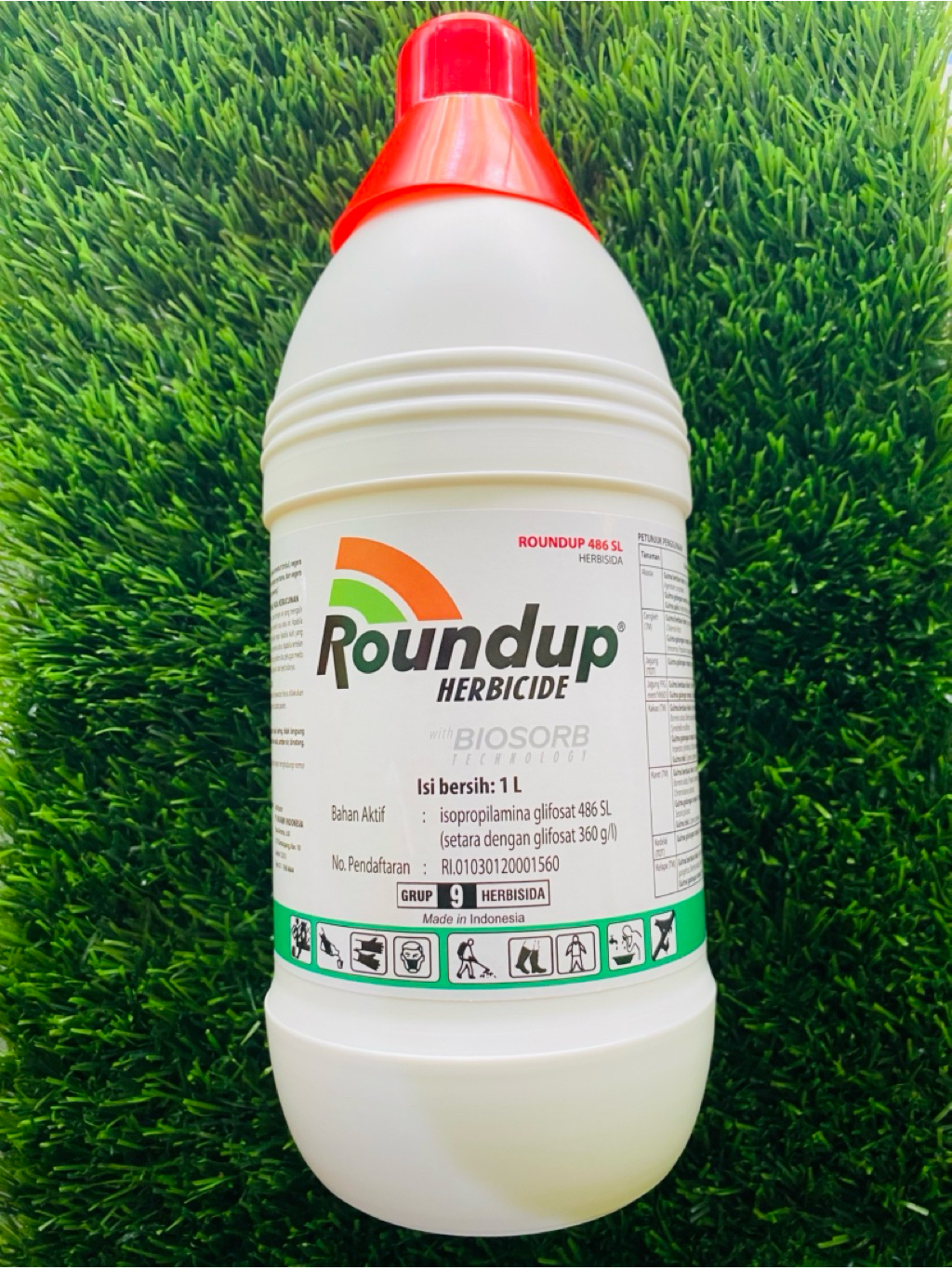 Jual HERBISIDA ROUNDUP 486sl 1Liter || obat pembasmi rumput liar sampai ...