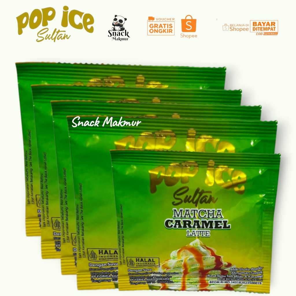 Jual POP ICE SULTAN POP ICE VIRAL RASA MATCHA CARAMEL LATTE HARGA PER 5 ...