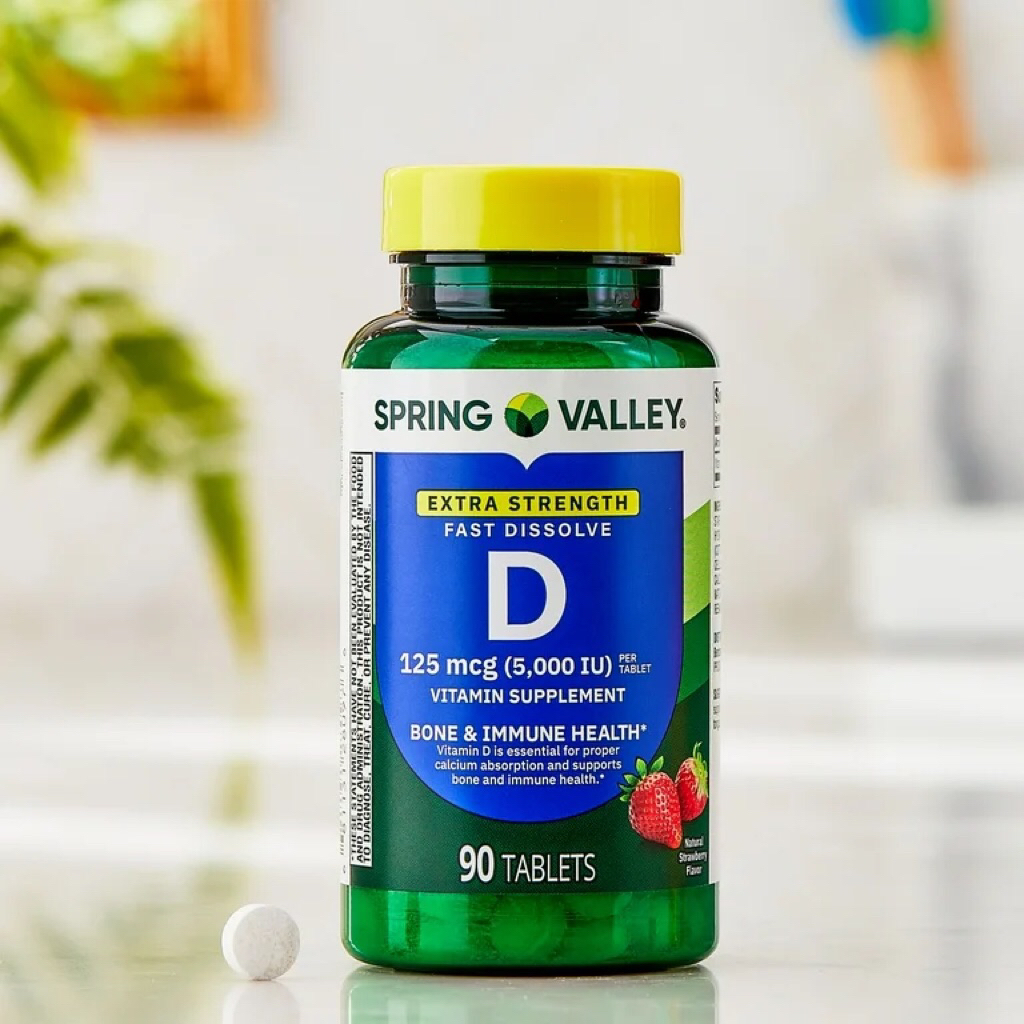 Jual Spring Valley USA Extra Strength Vitamin D3, 125 mcg (5,000 IU ...