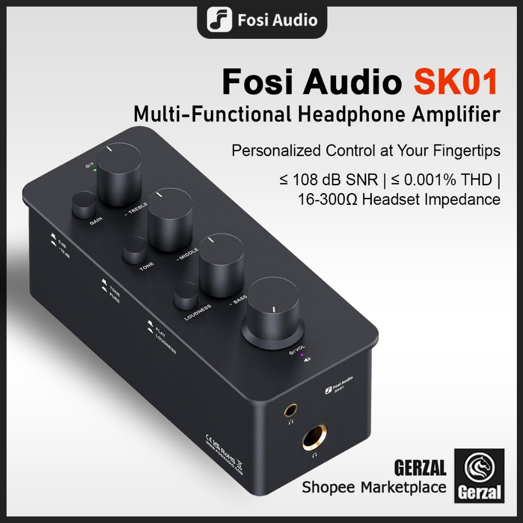 Jual Fosi Audio SK01 Amplifier Headphone 3 in 1 Preamp Equalizer ...