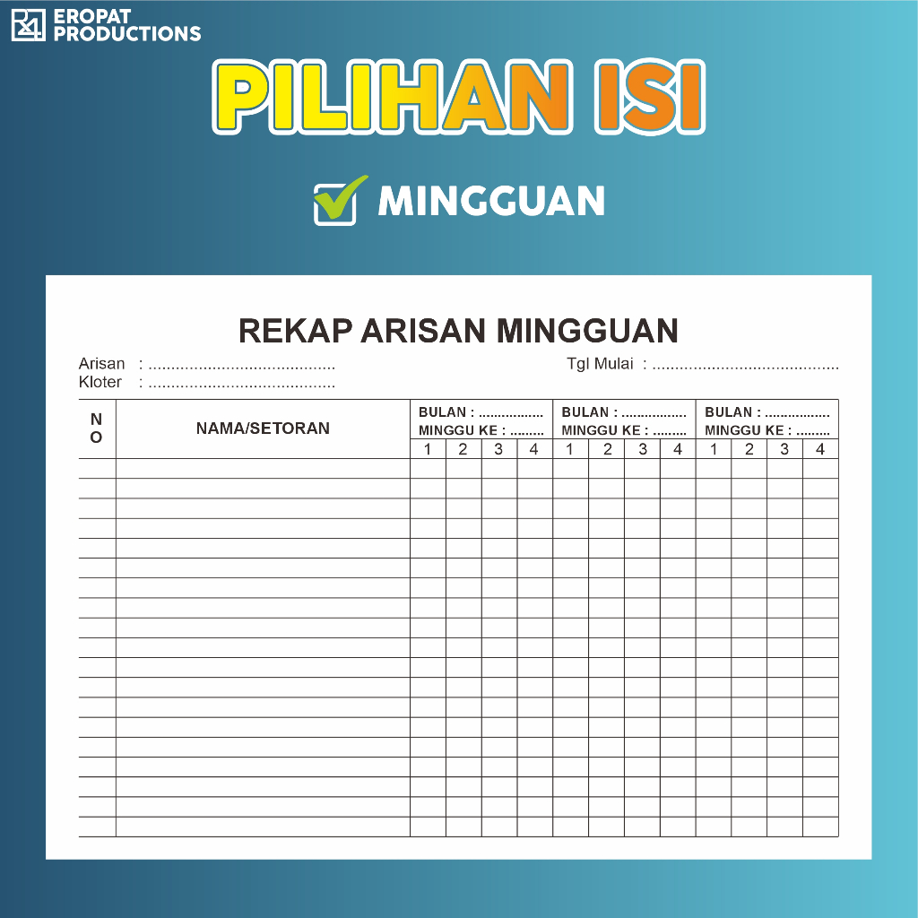 Jual Buku Rekap Arisan | Pembukuan Arisan | Buku Arisan Bulanan ...