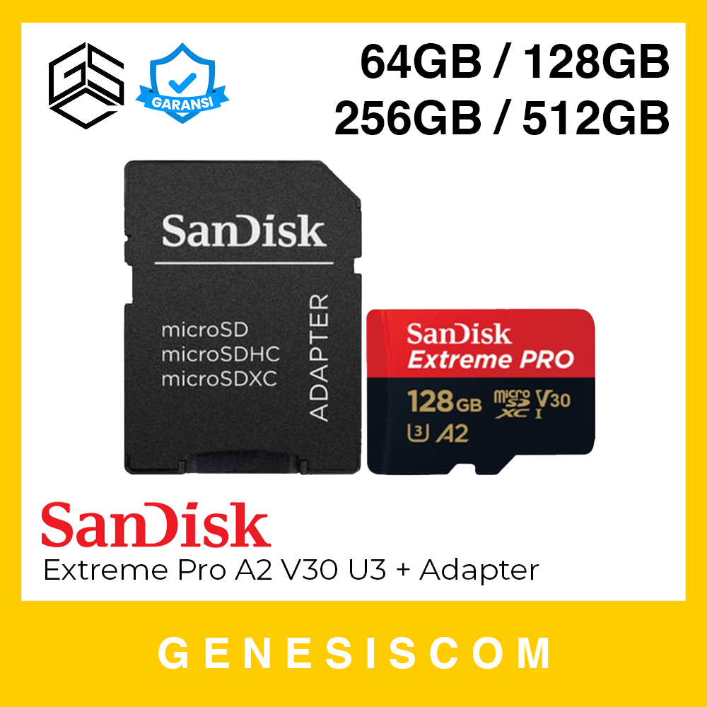 Jual Micro SD SANDISK Extreme Pro - 64GB / 128GB / 256GB / 512GB - A2 ...