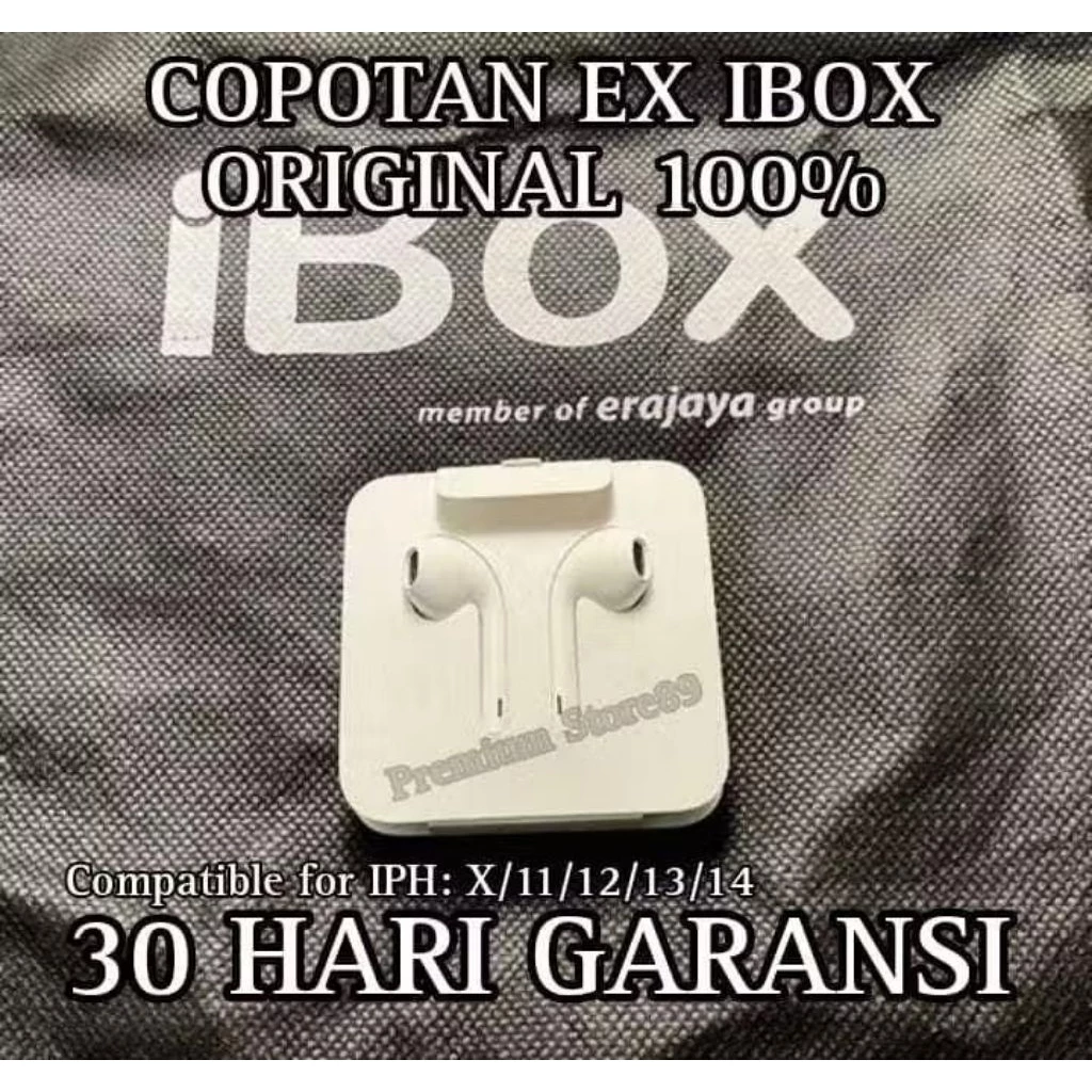 Headset / Handsfree Iph X / 11pro / 11promax / 12pro / 12promax / 14pro / 14promax Copotan Asli Original 100% - foto 1