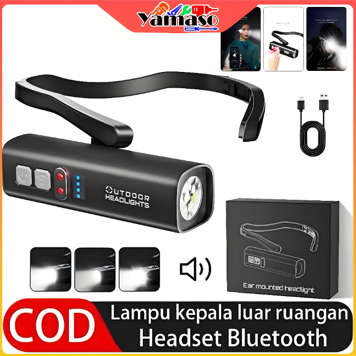 Jual 2026 NEW Lampu Kepala Telinga USB Rechargeable - Sensor Sentuh ...