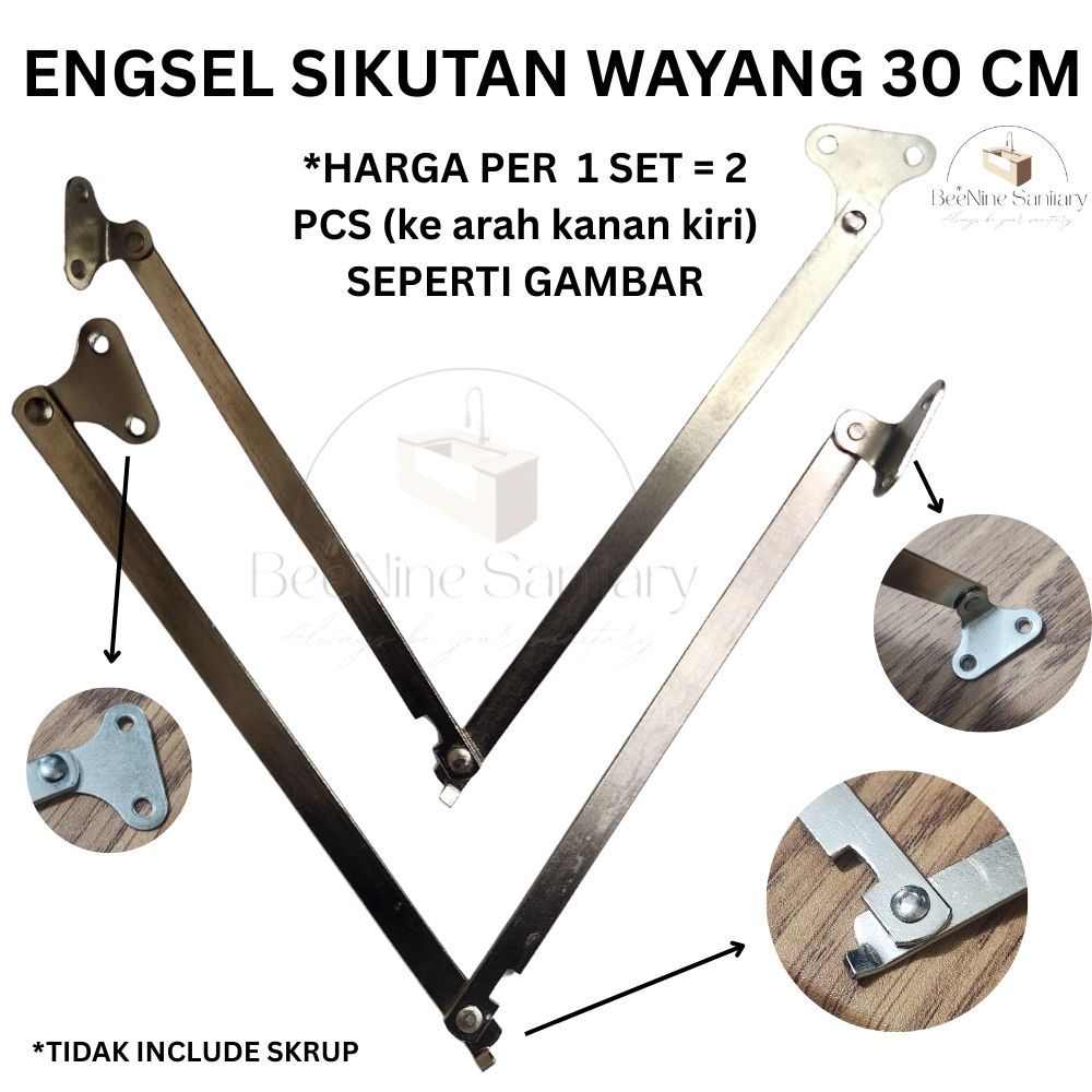 Jual Engsel Salon Wayang 30cm PER PASANG/ Engsel Lipat Sikutan Jendela ...