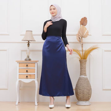 Rok Mermaid Skirt Maxi Satin Premium Jumbo Korean Style Elegan Bahan Adem
