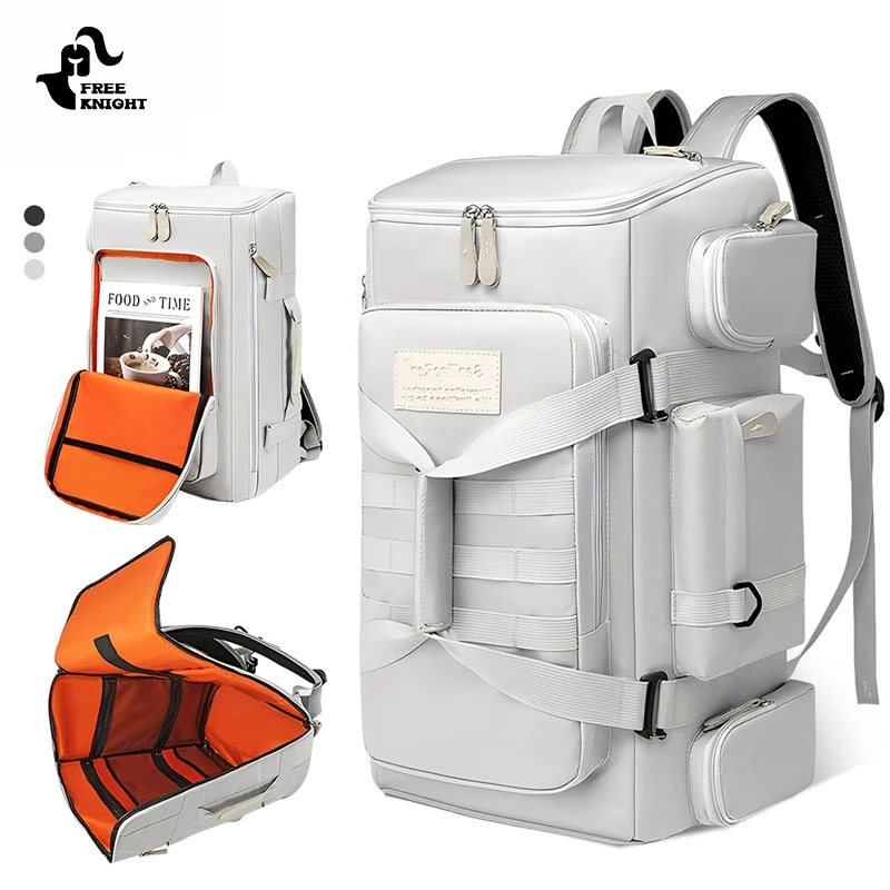Freeknight Tas Ransel Travel TTB143 waterproof stylish abu-abu dengan banyak kantong