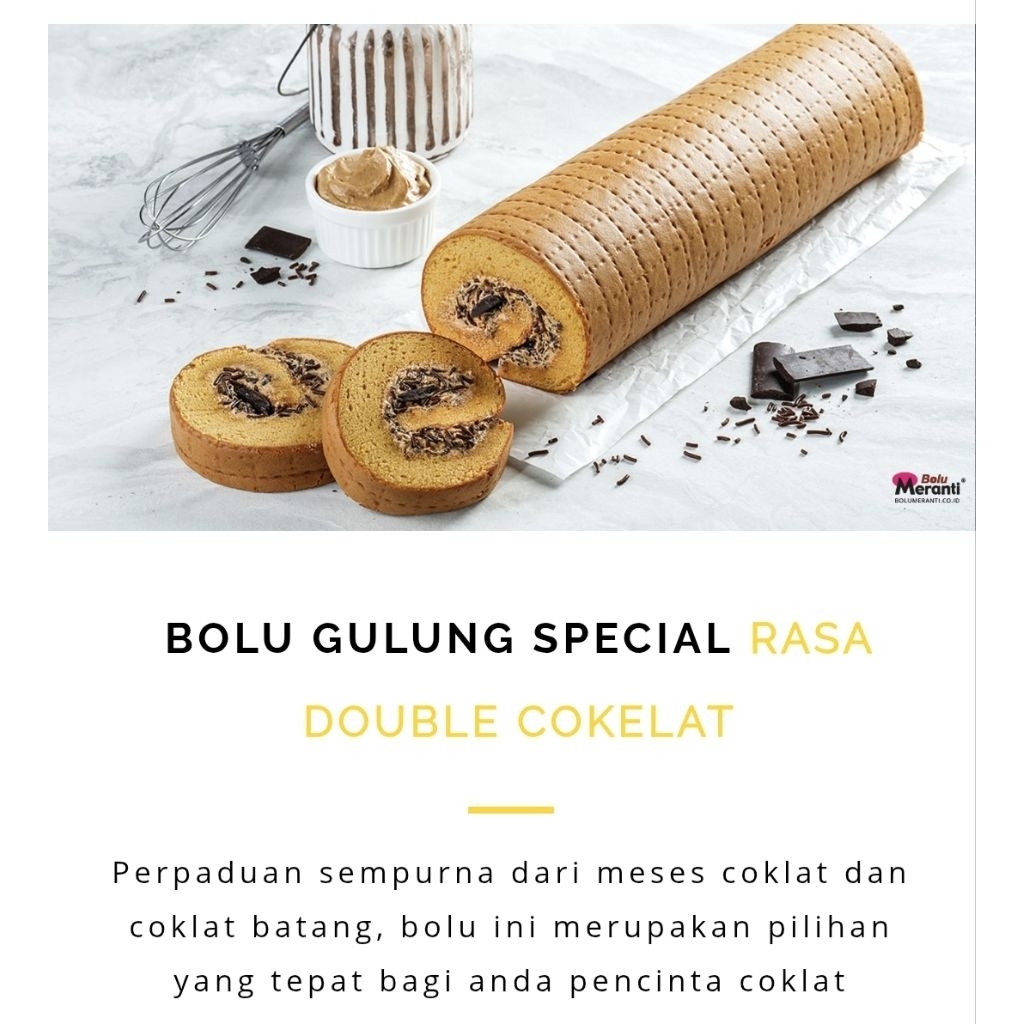 Jual Bolu Meranti [Bolu Gulung Standard Rasa Double Coklat] | Shopee ...