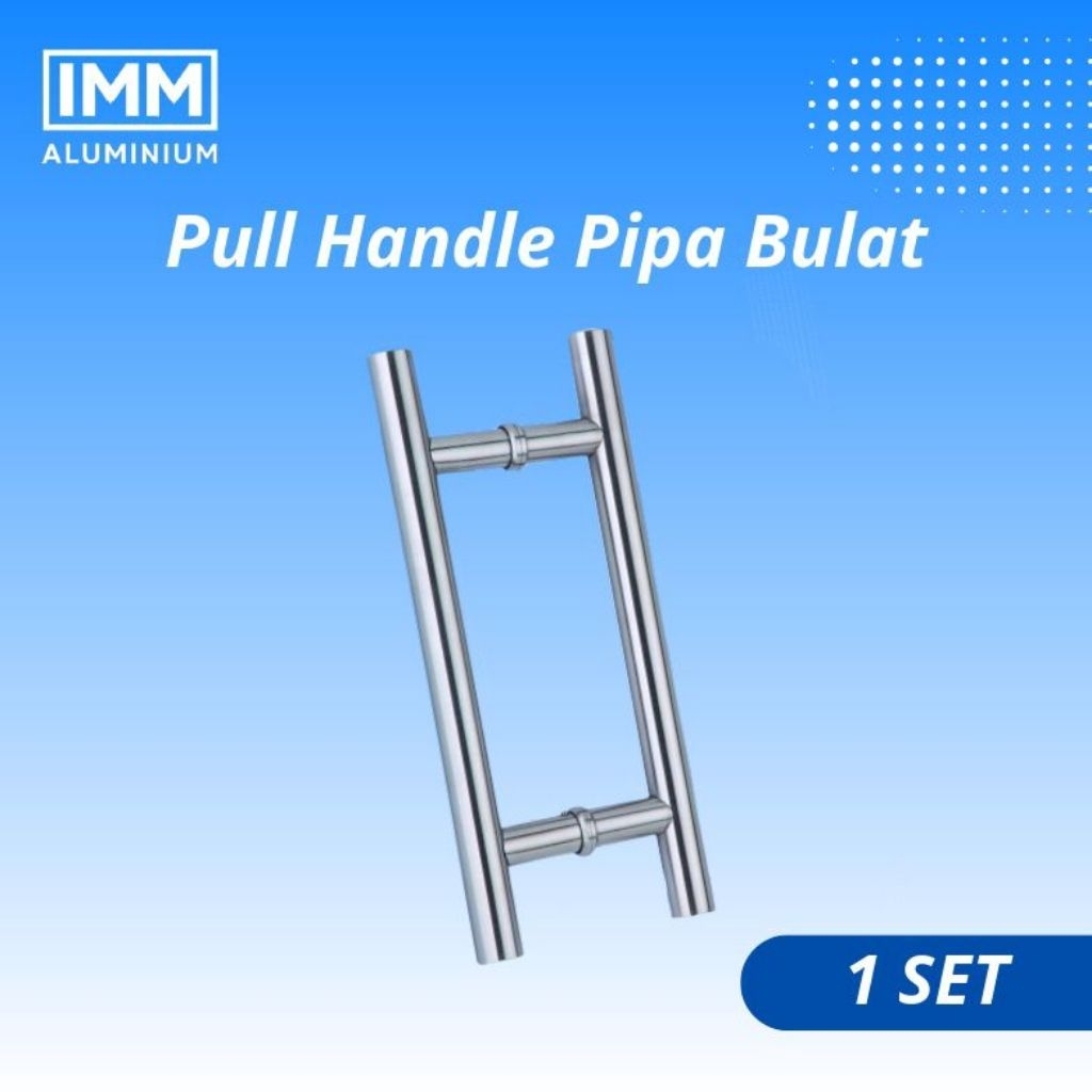 Jual Handel Pintu Stainless Pull Handle H Pipa Bulat AS 32 X 450 X 300 ...