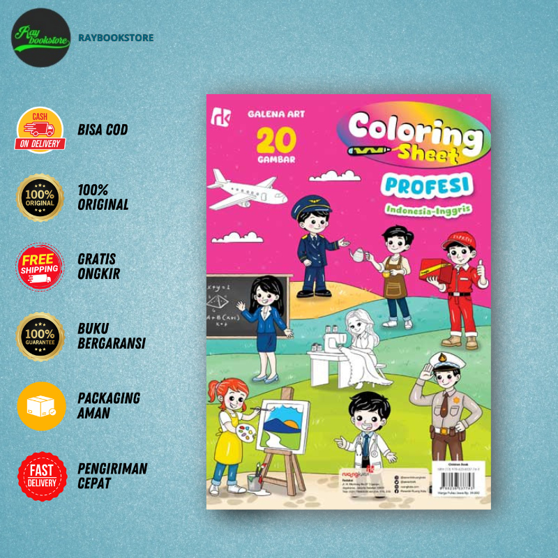 Jual Buku Coloring Sheet Profesi | Shopee Indonesia