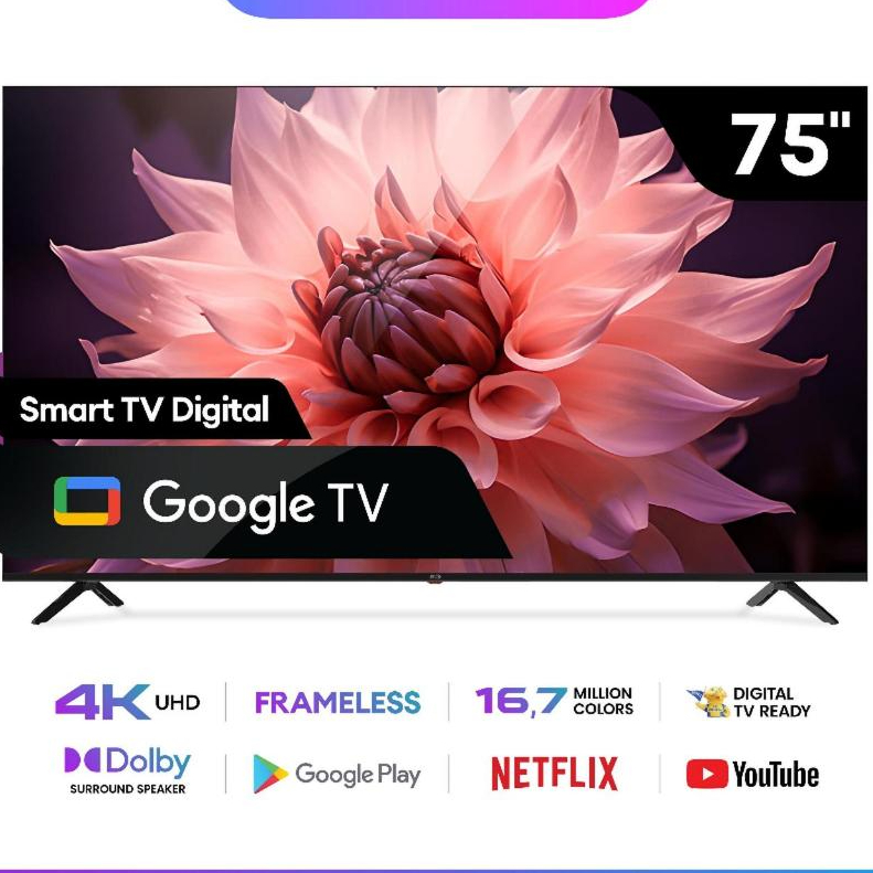 Jual SPC GOOGLE TV 75 INCH 4K QLED - ST75 | Shopee Indonesia