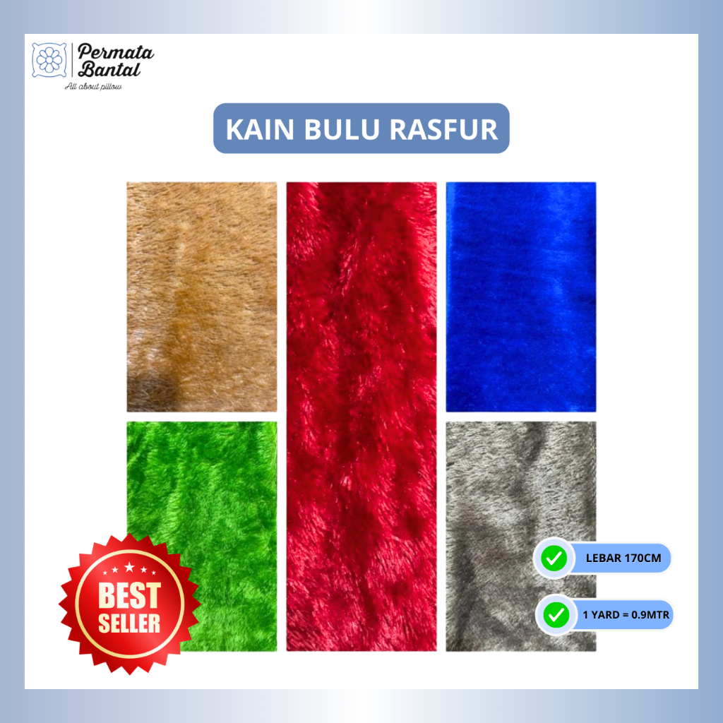 Jual Kain Bulu Rasfur lebar 170cm ( 1 yard = 0.9mtr ) | Shopee Indonesia