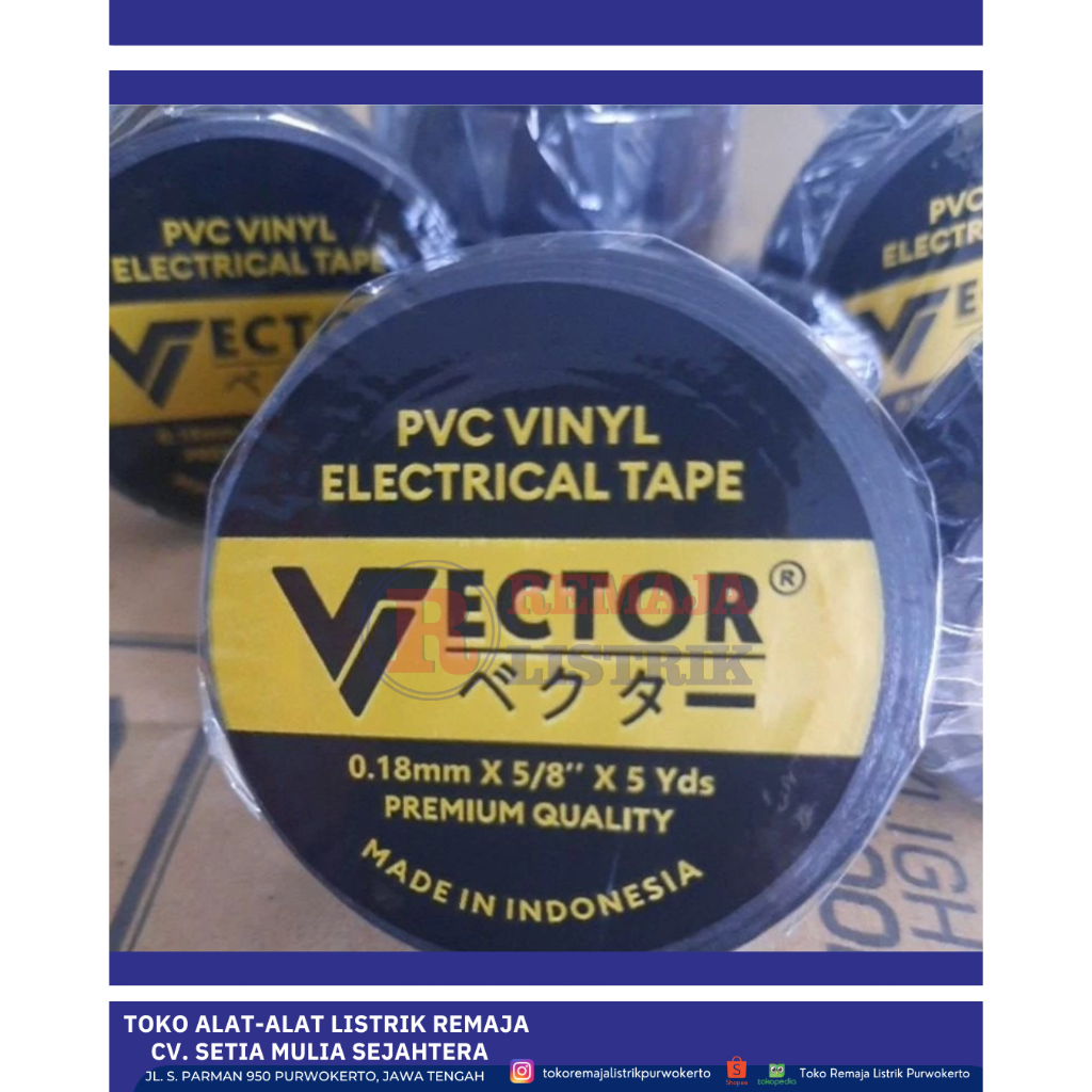 Jual ISOLASI LISTRIK HITAM VECTOR ROLL TAHAN PANAS | Shopee Indonesia