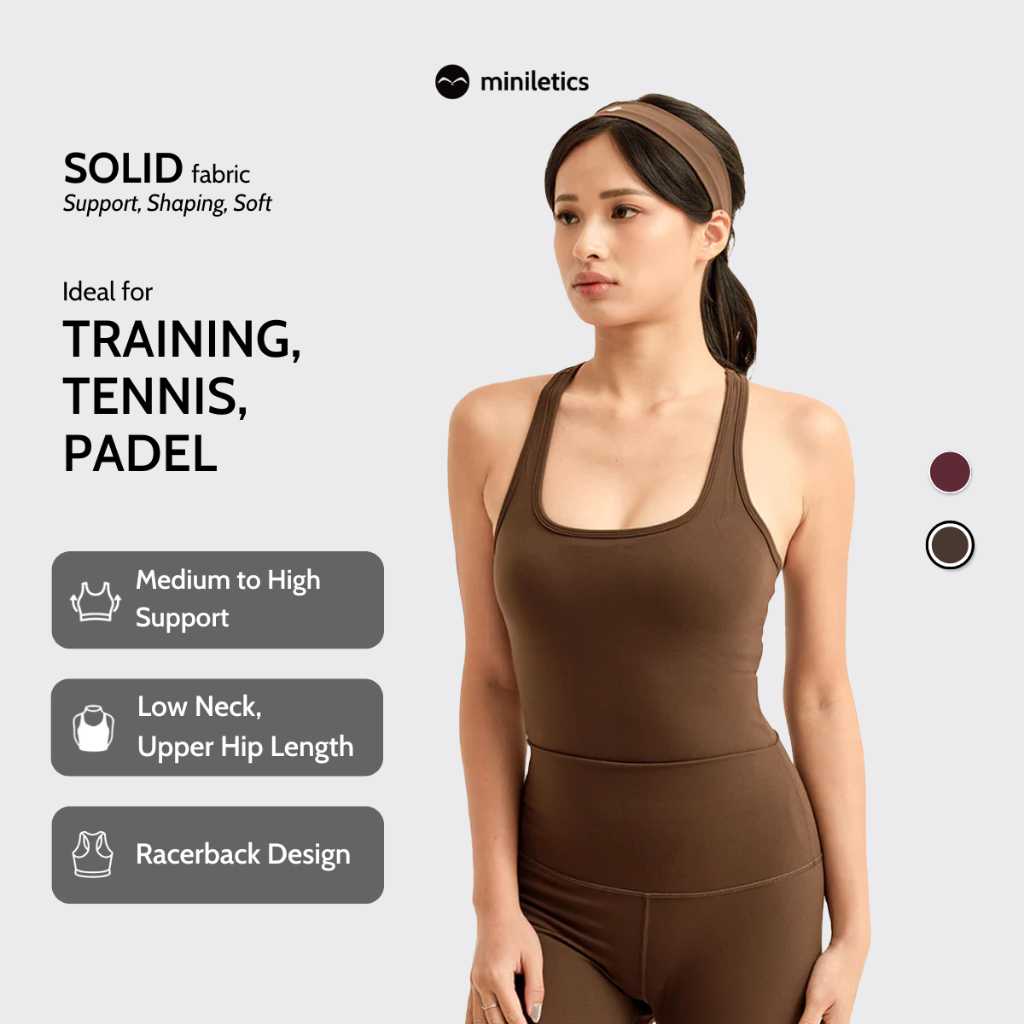 Jual miniletics Solid Mile Racerback Tank 2in1 with Pad Bra - Baju Tank ...