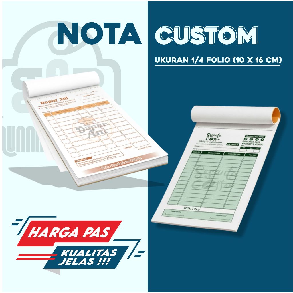 Jual cetak nota, nota custom, nota custom 1 ply, nota 2 ply, nota 3 ply ...