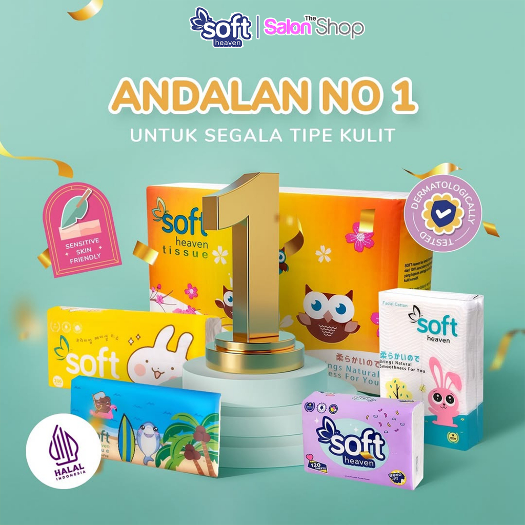 SOFT HEAVEN Kapas & Tissue | TISSUE 50,120,180,200,220 SHEETS & 900gr | KAPAS 35GR, 50GR | gdkd01
