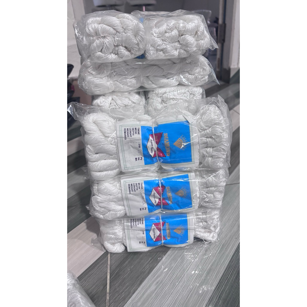 Jual 1 pak benang nilon putih D.9/D.12/D.18/D.21 Isi 20 Roll/pak ...