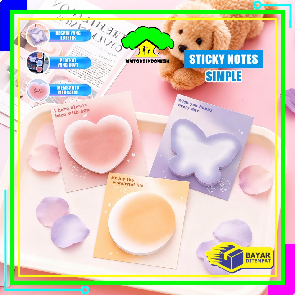 Jual MI-A127 Sticky Notes Gradasi Polos Memo Tempel / Sticky Notes ...