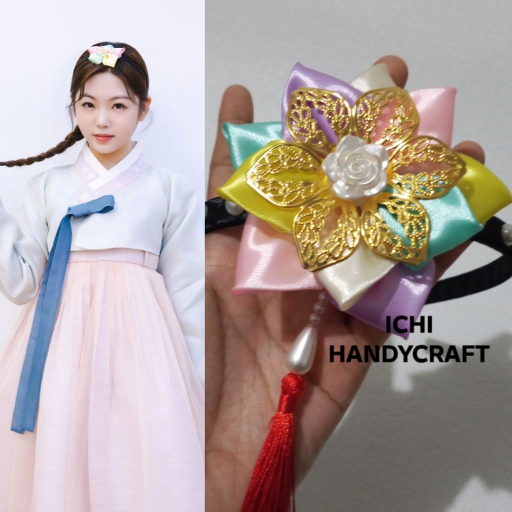 Jual bando hanbok (bunga pita satin tasel rumbai)bando hanbok korea ...