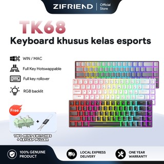 Jual TK68 Wired Mechanical Keyboard Hot Swap Office Gaming Keyboard RGB ...