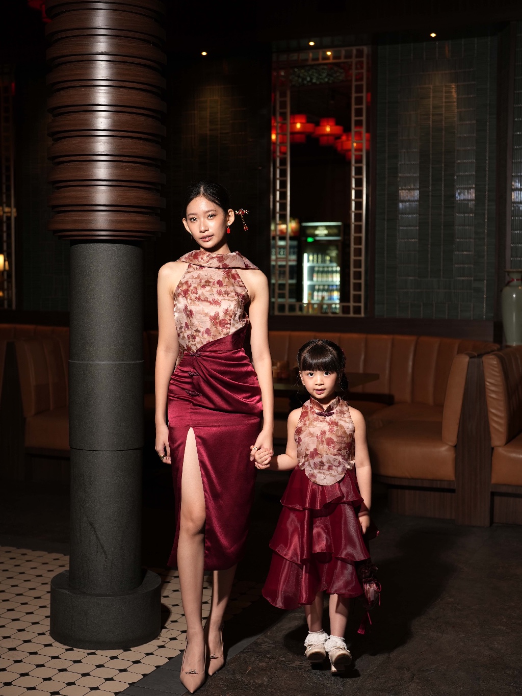 Jual COMA LABEL - Shan Dress in Maroon Red // comalabel Chinese new ...